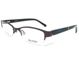 Kilter Petite Eyeglasses Frames K5004 200 BROWN Blue Cat Eye Half Rim 49... - $46.53