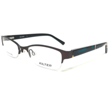 Kilter Petite Eyeglasses Frames K5004 200 BROWN Blue Cat Eye Half Rim 49-19-135 - £36.60 GBP