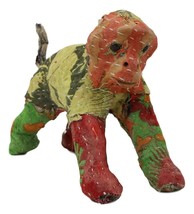 Playful Jungle Monkey Hand Crafted Paper Mache In Colorful Sari Fabric Figurine - £15.02 GBP