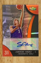 Spencer Hawes 2007-08 Topps Finest Rookie Auto Refractor #89 Sacramento Kings RC - £10.16 GBP