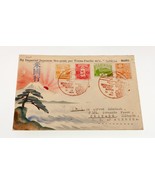 Karl Lewis 1936 Hand-Painted Watercolor Cover Japan to IL, USA Tatsuma M... - £139.83 GBP