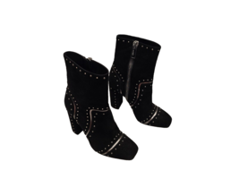 REDEMPTION Black Suede Booties with Silver Studs - Size 38 - £239.79 GBP