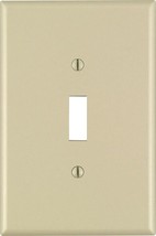 Leviton 86101-000 Ivory 1-Gang Toggle Wall Plate 5-1/4&#39;&#39; H x 3-1/2&#39;&#39; W (3-PACK) - £7.31 GBP