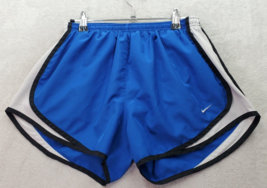 Nike Shorts Womens Size Medium Blue Dri Fit Underwired Pentie Elastic Waist Logo - £9.58 GBP