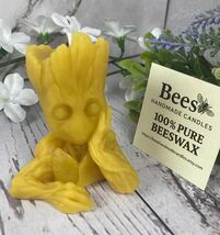 Beeswax Groot Figurine Candle – 3 1/4" tall Groot, 100% Pure Beeswax | H... - $4.00