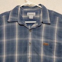 Carhartt Mens Shirt Size XL Blue Plaid Button Up Short Sleeve Outdoors Work - £15.08 GBP