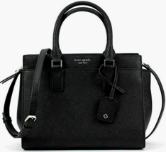 Kate Spade Ny Cameron Street Candace Black Silver Saffiano Satchel Bagnwt - £162.68 GBP