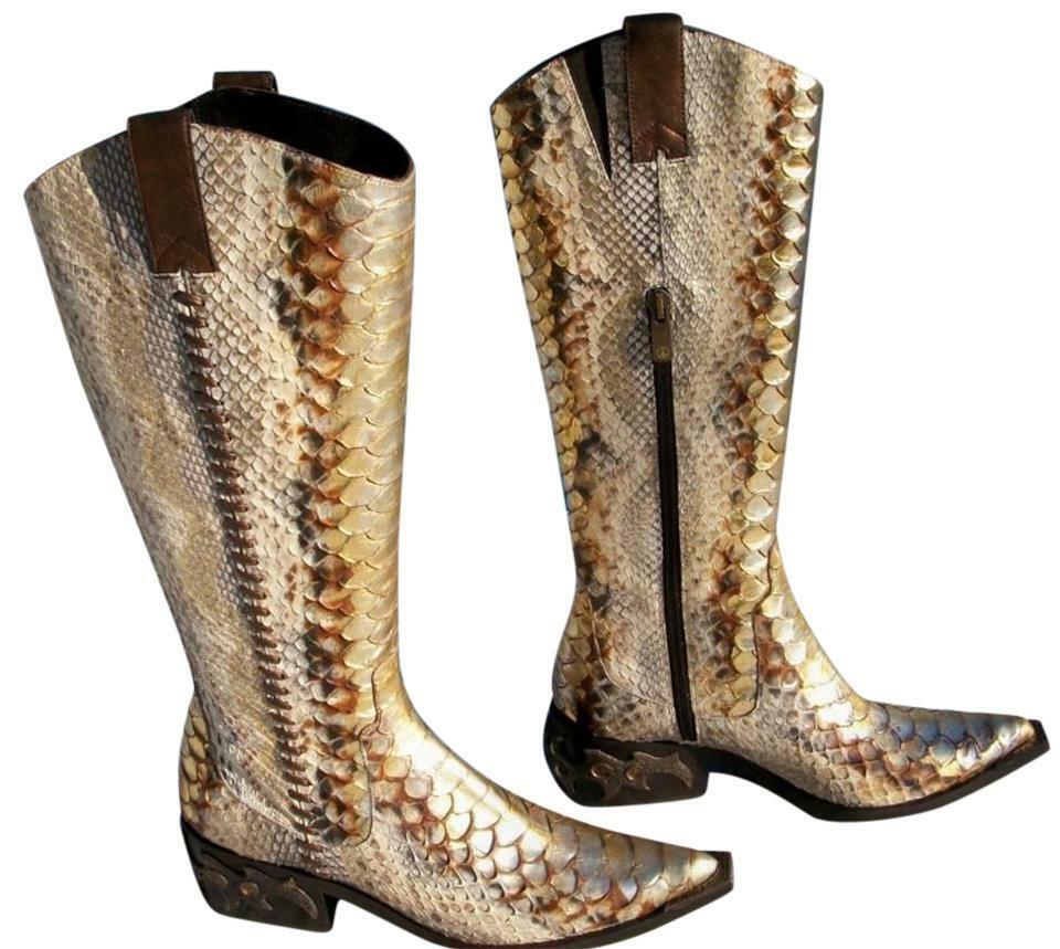 Primary image for Donald Pliner Western Couture Metallic Leather Boot Shoe NIB GAIL 5 5.5 6 $1500