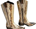 Donald Pliner Western Couture Metallic Leather Boot Shoe NIB GAIL 5 5.5 6 $1500 - $540.00