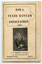 Iowa State Bantam Show Association Program 1944 Burlington Chickens - $17.82