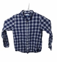 Magellan Outdoors Men&#39;s Classic Fit Plaid Long Sleeve Flannel Shirt Blue Sz M - £16.17 GBP