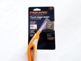 Fiskars Razor Edge Easy Action Total Control Micro Tip Scissors, Thumb Trigger - £14.85 GBP