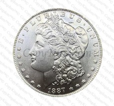 1887 P Morgan Silver Dollar Commemorative COPY coin - £11.80 GBP