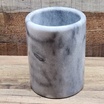 Marble Utensil Holder Spoon Caddy Countertop Gray Handmade Kitchen Aid Storage - £19.60 GBP