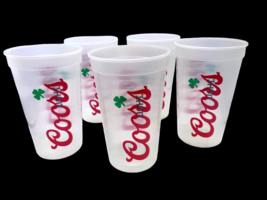 Coors Light Green Shamrocks St. Patricks Day 16-ounce Beer Cups Set Lot 5 - $46.53