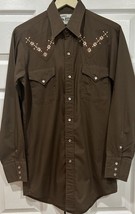 MWG Western’s Best Extra Long Tails Ladies Western Shirt Medium Brown Sn... - $20.64