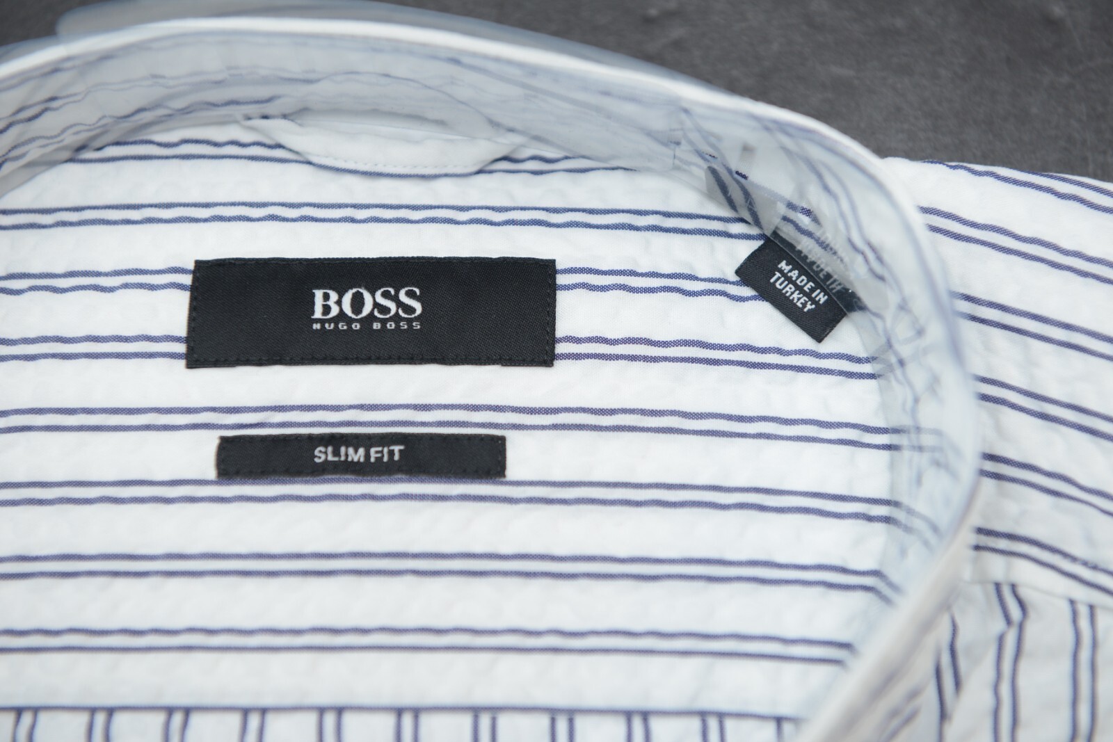 HUGO BOSS Uomo Jorris Finest Italiano Tessuto Rialzato Camicia Collo 42 16.5 Item image 2