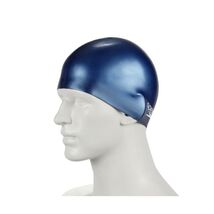 Speedo Kids' Plain Moulded Silicone Swim Cap - Navy, One Size  - $19.00