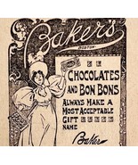 Winthrop Baker Chocolates Bon Bons Advertisement 1900 Victorian Baking D... - $375.77 MXN
