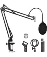 Blue Yeti Microphone Stand, Heavy Duty Mic Boom Scissor Arm Stands With ... - £33.76 GBP