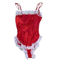 Sexy 1970s Vintage Lingerie Teddy Romper Red/White Lace NWT Jennifer Dale - £49.76 GBP