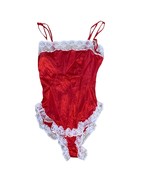 Sexy 1970s Vintage Lingerie Teddy Romper Red/White Lace NWT Jennifer Dale - $85.58 CAD