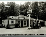 RPPC Royer&#39;s Standard Oil Service Station Shawano Wisconsin WI 1951 Post... - £34.14 GBP