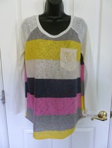 Flamingo Urban Light Weight Sweater Tunic, Size M - L Striped Multi-Color NWOT - £11.37 GBP