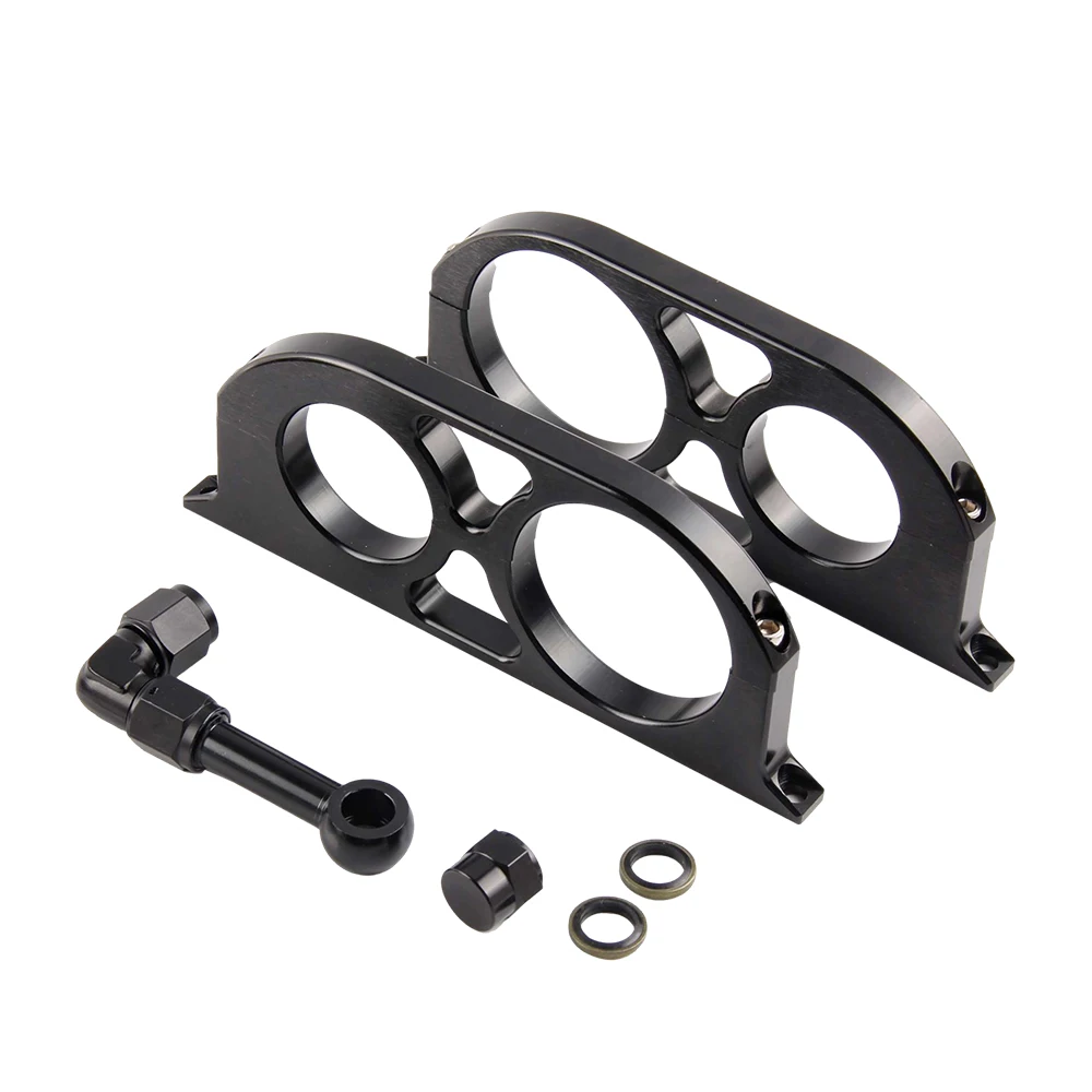 Aluminum Billet dual Double cket Mounting cket Clamp Kit for 44mm fuel f... - $155.14