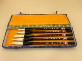 Vintage Chinese Calligraphy &amp; Drawing Fine Art Brush Set - $831.96 MXN
