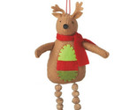 Midwest-CBK Felt Craft Reindeer Plush Christmas Ornament pompom Legs Brown - £6.33 GBP