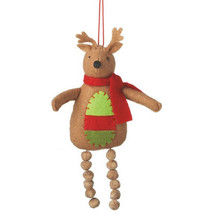 Midwest-CBK Felt Craft Reindeer Plush Christmas Ornament pompom Legs Brown - £6.31 GBP