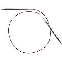 CHIAOGOO 32-Inch Red Lace Stainless Steel Circular Knitting Needles, 5/3.75mm - £17.19 GBP
