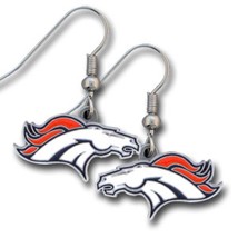 Denver Broncos Head Women&#39;s Dangle Earrings NFL Logo Team Enamel Football - £7.72 GBP
