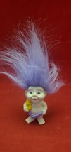 1991 Applause ~ Magic Trolls ~ with Rubber Duck ~ Purple Hair ~ 3" Tall - $5.87