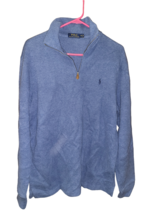 Men&#39;s Polo Ralph Lauren 1/4 Zip Blue Sweater  - Size Medium - £18.37 GBP