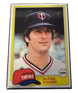 1981 Topps Glenn Adams Minnesota Twins Baseball Trading Card EX Conditio... - $42.83 MXN