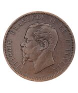1866-M Italy 10 Centesimi in XF Condition KM #11.1 - $91.48