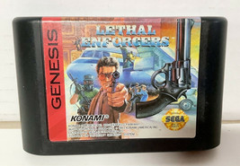 Lethal Enforcers Sega Genesis 1993 Vintage Video Game CARTRIDGE konami shooter - $23.46