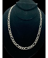 925 IBB Italy Sterling Silver Heavy Figaro Chain Necklace 20&quot; 33.2 Grams - €122,80 EUR