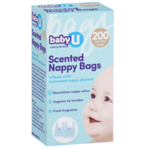 babyU Scented Nappy Bags 200pk - £55.02 GBP