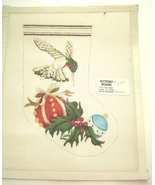 Hummingbird Stocking Hand Painted Needlepoint Canvas Vintage Bettieray D... - £91.91 GBP
