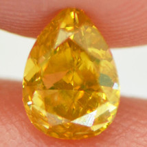 Pear Shape Diamond Real Fancy Orangy Yellow Loose 0.70 Carat SI2 GIA Certificate - £1,235.00 GBP
