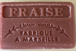 Savon de Marseille French Natural BIO Soap Fraise Strawberry 100g - $6.45