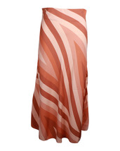 Sportmax Striped Midi Skirt In Silk Women Peach S - £119.21 GBP