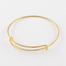 Z Adjustable Iron Expandable Bangle bracelet making  Gold Color lot of 2... - $8.07