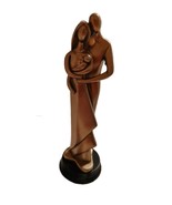 Bronze Tone Family of Three Sculpture Statue Couple Figurine - $167.15 MXN