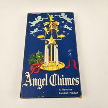 Swedish ANGEL CHIMES Brass Christmas Candle Holder Original Box Vintage Holiday - $49.94