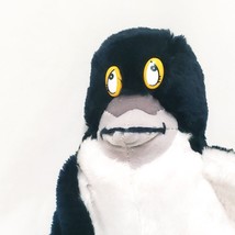 Sea World Penguin Black White Plush Stuffed Animal 11&quot;  1989 - $26.62