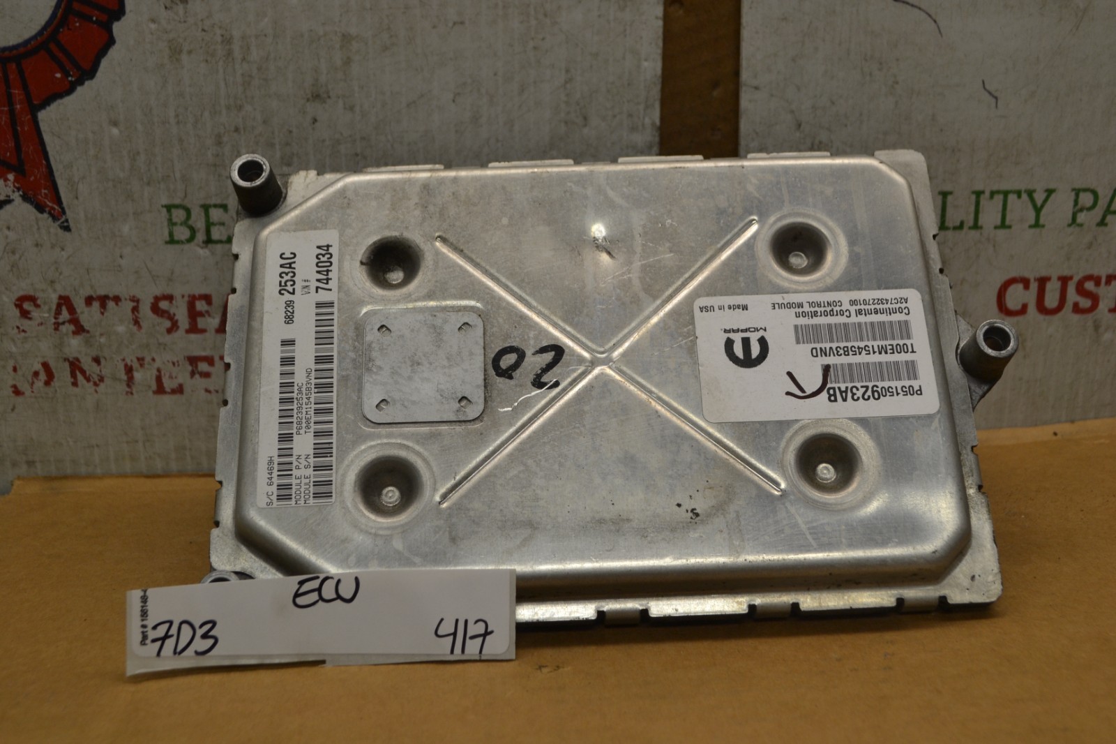 2015 Dodge Journey 3.6L Engine Control Unit ECU 05150923AB Module 417-7D3 - $36.25